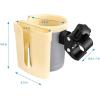 imageAccmor Stroller Cup Holder with Phone Keys Holder 3in1 Universal Cup Holder Drinks Bottle Holder for Stroller Bike Wheelchair Walker ScooterCream Yellow Grey