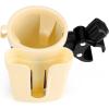 imageAccmor Stroller Cup Holder with Phone Keys Holder 3in1 Universal Cup Holder Drinks Bottle Holder for Stroller Bike Wheelchair Walker ScooterCream Yellow Brown