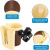 imageAccmor Stroller Cup Holder with Phone Keys Holder 3in1 Universal Cup Holder Drinks Bottle Holder for Stroller Bike Wheelchair Walker ScooterCream Yellow Brown
