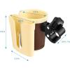 imageAccmor Stroller Cup Holder with Phone Keys Holder 3in1 Universal Cup Holder Drinks Bottle Holder for Stroller Bike Wheelchair Walker ScooterCream Yellow Brown