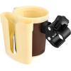 imageAccmor Stroller Cup Holder with Phone Keys Holder 3in1 Universal Cup Holder Drinks Bottle Holder for Stroller Bike Wheelchair Walker ScooterCream Yellow Brown