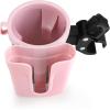 imageAccmor Stroller Cup Holder with Phone Keys Holder 3in1 Universal Cup Holder Drinks Bottle Holder for Stroller Bike Wheelchair Walker ScooterGrey Pink