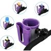 imageAccmor Stroller Cup Holder with Phone Keys Holder 3in1 Universal Cup Holder Drinks Bottle Holder for Stroller Bike Wheelchair Walker ScooterGrey Purple