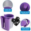 imageAccmor Stroller Cup Holder with Phone Keys Holder 3in1 Universal Cup Holder Drinks Bottle Holder for Stroller Bike Wheelchair Walker ScooterGrey Purple