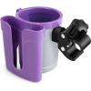imageAccmor Stroller Cup Holder with Phone Keys Holder 3in1 Universal Cup Holder Drinks Bottle Holder for Stroller Bike Wheelchair Walker ScooterGrey Purple