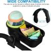 imageAccmor Stroller Cup Holder with Tray Universal Cup Holder Bike Bottle Holder 360 Rotatable Large Caliber Drinks Holder for Stroller Bike Wheelchair WalkerTray2 in1Green