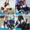 imageAccmor Stroller Cup Holder with Tray Universal Cup Holder Bike Bottle Holder 360 Rotatable Large Caliber Drinks Holder for Stroller Bike Wheelchair WalkerSilicone ArmCup Phone Holder