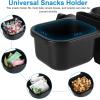 imageAccmor Stroller Cup Holder with Tray Universal Cup Holder Bike Bottle Holder 360 Rotatable Large Caliber Drinks Holder for Stroller Bike Wheelchair WalkerTray3 in1Black