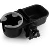 imageAccmor Stroller Cup Holder with Tray Universal Cup Holder Bike Bottle Holder 360 Rotatable Large Caliber Drinks Holder for Stroller Bike Wheelchair WalkerTray3 in1Grey