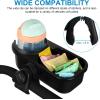 imageAccmor Stroller Cup Holder with Tray Universal Cup Holder Bike Bottle Holder 360 Rotatable Large Caliber Drinks Holder for Stroller Bike Wheelchair WalkerTray2 in1Black