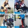 imageAccmor Stroller Cup Holder with Tray Universal Cup Holder Bike Bottle Holder 360 Rotatable Large Caliber Drinks Holder for Stroller Bike Wheelchair WalkerCup Phone HolderOrange