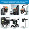 imageAccmor Stroller Cup Holder with Tray Universal Cup Holder Bike Bottle Holder 360 Rotatable Large Caliber Drinks Holder for Stroller Bike Wheelchair WalkerCup Phone Holder BBlack