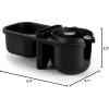 imageAccmor Stroller Cup Holder with Tray Universal Cup Holder Bike Bottle Holder 360 Rotatable Large Caliber Drinks Holder for Stroller Bike Wheelchair WalkerTray3 in1Black