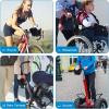 imageAccmor Stroller Cup Holder with Tray Universal Cup Holder Bike Bottle Holder 360 Rotatable Large Caliber Drinks Holder for Stroller Bike Wheelchair WalkerCup Phone HolderBlack