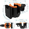 imageAccmor Stroller Cup Holder with Tray Universal Cup Holder Bike Bottle Holder 360 Rotatable Large Caliber Drinks Holder for Stroller Bike Wheelchair WalkerCup Phone HolderOrange