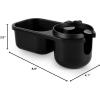 imageAccmor Stroller Cup Holder with Tray Universal Cup Holder Bike Bottle Holder 360 Rotatable Large Caliber Drinks Holder for Stroller Bike Wheelchair WalkerTray2 in1Black