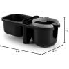 imageAccmor Stroller Cup Holder with Tray Universal Cup Holder Bike Bottle Holder 360 Rotatable Large Caliber Drinks Holder for Stroller Bike Wheelchair WalkerTray3 in1Grey