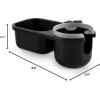 imageAccmor Stroller Cup Holder with Tray Universal Cup Holder Bike Bottle Holder 360 Rotatable Large Caliber Drinks Holder for Stroller Bike Wheelchair WalkerTray2 in1Grey