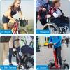 imageAccmor Stroller Cup Holder with Tray Universal Cup Holder Bike Bottle Holder 360 Rotatable Large Caliber Drinks Holder for Stroller Bike Wheelchair WalkerCup Phone Holder BBlack