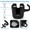 imageAccmor Stroller Cup Holder with Tray Universal Cup Holder Bike Bottle Holder 360 Rotatable Large Caliber Drinks Holder for Stroller Bike Wheelchair WalkerSilicone ArmCup Phone Holder