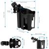 imageAccmor Stroller Cup Holder with Tray Universal Cup Holder Bike Bottle Holder 360 Rotatable Large Caliber Drinks Holder for Stroller Bike Wheelchair WalkerCup Phone Holder BBlack