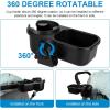 imageAccmor Stroller Cup Holder with Tray Universal Cup Holder Bike Bottle Holder 360 Rotatable Large Caliber Drinks Holder for Stroller Bike Wheelchair WalkerTray2 in1Black