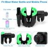 imageAccmor Stroller Cup Holder with Tray Universal Cup Holder Bike Bottle Holder 360 Rotatable Large Caliber Drinks Holder for Stroller Bike Wheelchair WalkerCup Phone HolderGreen