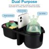 imageAccmor Stroller Cup Holder with Tray Universal Cup Holder Bike Bottle Holder 360 Rotatable Large Caliber Drinks Holder for Stroller Bike Wheelchair WalkerTray3 in1Black