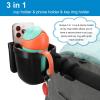 imageAccmor Stroller Cup Holder with Tray Universal Cup Holder Bike Bottle Holder 360 Rotatable Large Caliber Drinks Holder for Stroller Bike Wheelchair WalkerSilicone ArmCup Phone Holder