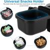 imageAccmor Stroller Cup Holder with Tray Universal Cup Holder Bike Bottle Holder 360 Rotatable Large Caliber Drinks Holder for Stroller Bike Wheelchair WalkerTray3 in1Grey