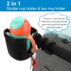 imageAccmor Stroller Cup Holder with Tray Universal Cup Holder Bike Bottle Holder 360 Rotatable Large Caliber Drinks Holder for Stroller Bike Wheelchair WalkerSilicone ArmCup Holder