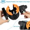 imageAccmor Stroller Cup Holder with Tray Universal Cup Holder Bike Bottle Holder 360 Rotatable Large Caliber Drinks Holder for Stroller Bike Wheelchair WalkerCup Phone HolderOrange