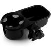 imageAccmor Stroller Cup Holder with Tray Universal Cup Holder Bike Bottle Holder 360 Rotatable Large Caliber Drinks Holder for Stroller Bike Wheelchair WalkerTray2 in1Black