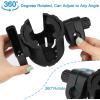 imageAccmor Stroller Cup Holder with Tray Universal Cup Holder Bike Bottle Holder 360 Rotatable Large Caliber Drinks Holder for Stroller Bike Wheelchair WalkerCup Phone HolderBlack