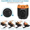 imageAccmor Stroller Cup Holder with Tray Universal Cup Holder Bike Bottle Holder 360 Rotatable Large Caliber Drinks Holder for Stroller Bike Wheelchair WalkerCup Phone HolderOrange