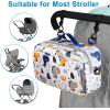 imageAccmor Stroller Organizer Universal Stroller Organizer with Insulated Cup Holder Pocket Dual Purpose Large Capacity Stroller Bag Caddy Stroller Accessories Fits for Uppababy Doona Nuna StrollersDinosaur