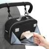 imageAccmor Stroller Organizer Universal Stroller Organizer with Insulated Cup Holder Pocket Dual Purpose Large Capacity Stroller Bag Caddy Stroller Accessories Fits for Uppababy Doona Nuna StrollersBlack