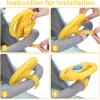 imageAccmor Stroller Steering Wheel Toy Pretend Driving Simulated Steering Wheel for Baby Stroller Shopping Carts Universal Detachable Funny Stroller Shopping Carts Toy Attachment AccessoriesYellow