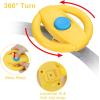 imageAccmor Stroller Steering Wheel Toy Pretend Driving Simulated Steering Wheel for Baby Stroller Shopping Carts Universal Detachable Funny Stroller Shopping Carts Toy Attachment AccessoriesYellow