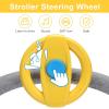 imageAccmor Stroller Steering Wheel Toy Pretend Driving Simulated Steering Wheel for Baby Stroller Shopping Carts Universal Detachable Funny Stroller Shopping Carts Toy Attachment AccessoriesYellow