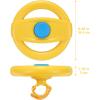 imageAccmor Stroller Steering Wheel Toy Pretend Driving Simulated Steering Wheel for Baby Stroller Shopping Carts Universal Detachable Funny Stroller Shopping Carts Toy Attachment AccessoriesYellow