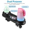 imageAccmor Stroller Tray Stroller Cup Holder with Snack Tray Universal Stroller Tray for Snacks On The Go Stroller Snack Tray Bottle Holder Stroller Accessory