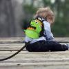 imageAccmor Toddler Backpack Harness with Safety Leash Cute Dinosaur Harnesses with Kids Anti Lost Wrist Link Mini Child Schoolbag with Wristband Tether Strap and Protection Leashes for Baby boys BlackBlackLightgreen Dinosaur