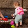 imageAccmor Toddler Backpack Harness with Safety Leash Cute Dinosaur Harnesses with Kids Anti Lost Wrist Link Mini Child Schoolbag with Wristband Tether Strap and Protection Leashes for Baby boys BlackLight PinkRose Pink Dinosaur