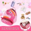 imageAccmor Toddler Backpack Harness with Safety Leash Cute Dinosaur Harnesses with Kids Anti Lost Wrist Link Mini Child Schoolbag with Wristband Tether Strap and Protection Leashes for Baby boys BlackLight PinkRose Pink Dinosaur