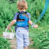 imageAccmor Toddler Backpack Harness with Safety Leash Cute Dinosaur Harnesses with Kids Anti Lost Wrist Link Mini Child Schoolbag with Wristband Tether Strap and Protection Leashes for Baby boys BlackBlackDark Blue Dinosaur