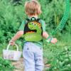 imageAccmor Toddler Backpack Harness with Safety Leash Cute Dinosaur Harnesses with Kids Anti Lost Wrist Link Mini Child Schoolbag with Wristband Tether Strap and Protection Leashes for Baby boys BlackBlackLightgreen Dinosaur