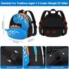 imageAccmor Toddler Backpack Harness with Safety Leash Cute Dinosaur Harnesses with Kids Anti Lost Wrist Link Mini Child Schoolbag with Wristband Tether Strap and Protection Leashes for Baby boys BlackBlackDark Blue Dinosaur