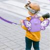 imageAccmor Toddler Backpack Harness with Safety Leash Cute Dinosaur Harnesses with Kids Anti Lost Wrist Link Mini Child Schoolbag with Wristband Tether Strap and Protection Leashes for Baby boys BlackPurple Butterfly