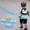 imageAccmor Toddler Backpack Harness with Safety Leash Cute Dinosaur Harnesses with Kids Anti Lost Wrist Link Mini Child Schoolbag with Wristband Tether Strap and Protection Leashes for Baby boys BlackBlack Penguin